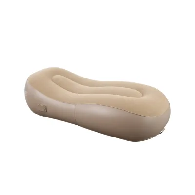 Auto-inflatable One Click Inflating Flocking Fabric Foldable Lounger Air Sofa for Camping Activities