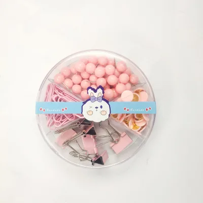 OEM Factory Assorted Colors Stationery Desk Gift Set Includes Thumb Tack Various Pins