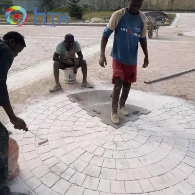 Hot Sale Custom Rubber Decorative Concrete Imprint Mats Floor Stamp Roller