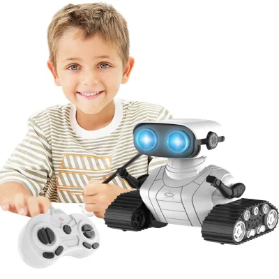 Unisex Smart Robot Model Toy Cute RC Smart Robot Gifts for Kids Made of Plastic