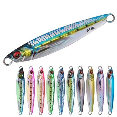 3D Printed 40g 60g Shore Casting Slow Pitch Jigging Fishing Metal Jig Lead Jigging Sea Fishing Lure