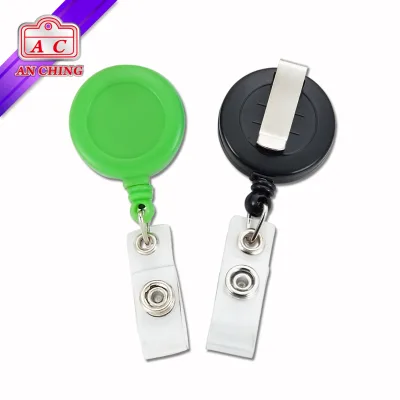 32mm round plastic badge reels for offices