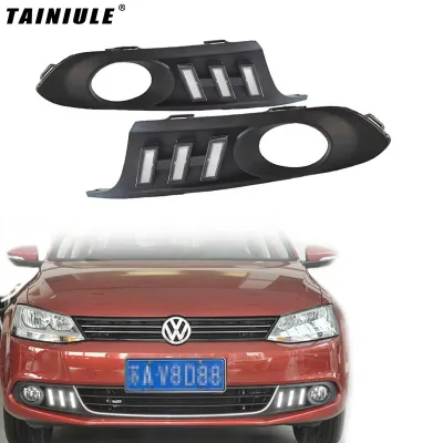 Car LED Daytime Lights Bumper Lights Fog Lamps High Quality Front Lamps for Volkswagen JETTA 2014-104