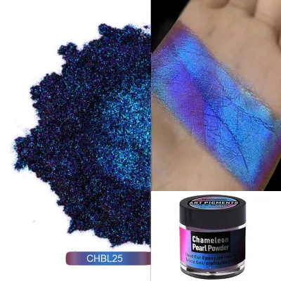Chameleon Pearl Pigment Powder 5g 6-Color Set Epoxy Resin Casting Nail Art Soap DIY High Color Saturation Long-Lasting Shimmer