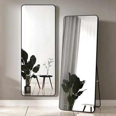 Wholesale MOQ 50pcs Rectangle Metal Frame Full-Body Floor Dressing Mirror Bulk Order Factory Direct OEM Custom
