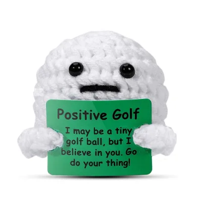 Knitting Plush Golf Gifts Funny Positive Golf Ball Crochet Gag Emotional Support Present Christmas Birthday Decorations Gift