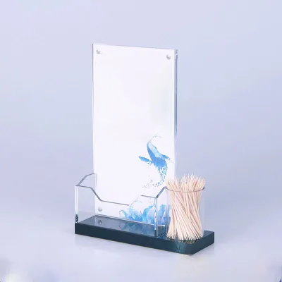 Acrylic Desktop Display Rack MultiPurpose Organizer for Business Cards A4 A5 Table Cards Pen Toothpick Storage