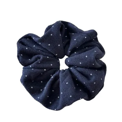Custom Vintage Polka Dot Knitted Relaxed-style Polka Dot Girl Suitable Girl Hair Accessories Scrunchies