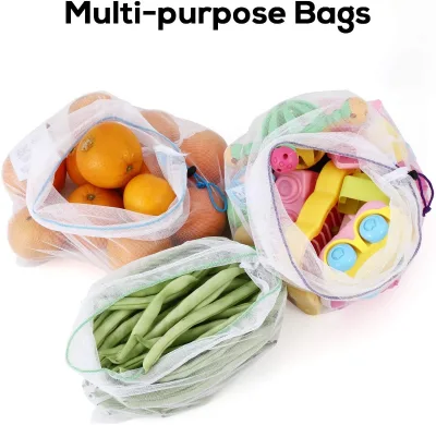 GRS Certified Eco-Friendly RPET Polyester Mesh Bag with Custom Logo Homebird HW0005 Made in Zhejiang
