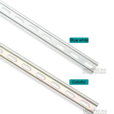 High Quality Guide Rail 35mm Wide 7.5mm High Stainless Steel of 1 or 2 Meters M4 M6 Fixed Hole Industrial Steel DIN Rail
