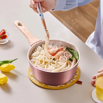 Multi-functional Aluminum Non-stick Milk Pot Instant Noodle Pot Universal Induction Baby Food Saucepan