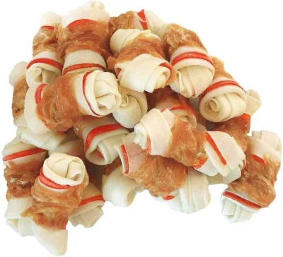 Pawant Dog Treats Chicken Wrapped Rawhide Bones Medium Breeds Treats Puppy Chews Snacks Promotes Digestive Health Dental Care