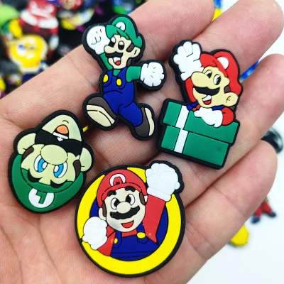 Custom Make Hot Selling Video Game Shoe Charms - Factory Custom PVC Mario Super Shoe Accessories Charms