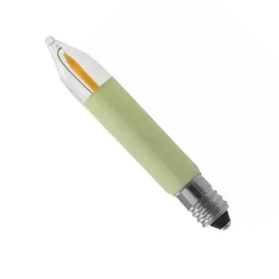 Long Bullet Tip E10 E14 LED Church Lamp Amber Yellow 2200K 0.5W T15 Christmas Holiday Candle Light