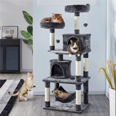 Wholesale cat tree house wood Pet toy cardboard