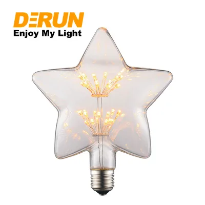 Festival Christmas Decorative LED Bulb High Quality 3W LED Starry Bulb Vintage Edison E27 Glass LED Filament Bulb , DEC-STARRY