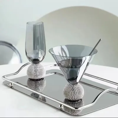 Luxury Diamond Encrusted Crystal champagne Glass Diamond Wine Glass Wholesale