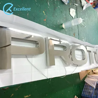 High Quality 3D LED Hollow Back-lit Led Letter Light Box Custom Design Metal Light Box Reverse Lit Channel Sign Letters