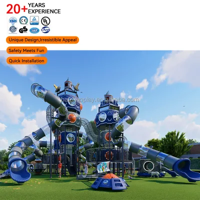 Durable Outdoor Playground Set Space Theme Series Kids PE & Metal Plastic Slide for School Park CE ASTM Certified for Safe Use
