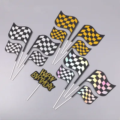 Mini Checkered Racing Flag