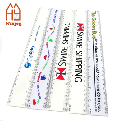 Custom OEM 12 Inch 30CM White Straight Ruler With Custom Brand Logo for Promotion Gift,Student Ruler School