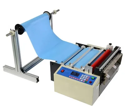 Automatic Benchtop Polyvinyl Chloride Polyurethane Vinyl Roll Paper Cutting Machine Industrial High Efficiency Aluminum Foil Pla