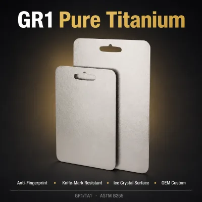 Crystallized Pure Titanium Cutting Board Cookhouse Clean and SanitaryCrystallized Titanium Cutting Board Kitchen