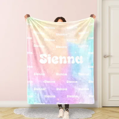 Custom Digital Print Flannel Blanket English Letter Print Blanket Nap Blanket Flannel Home Blanket Throw Blankets Towel Blankets