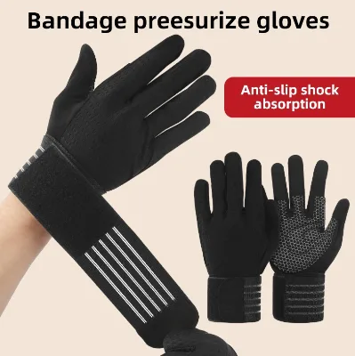 Wear Resistant Shock Absorbent Breathable Ergonomic 3D Cut Wrist Supporting Comfort Palm Protecting Sports Fitness Gloves