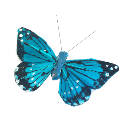Blue Feather butterfly for Wedding Decorations and Floral Arrangement