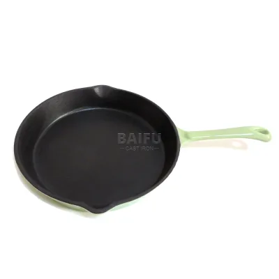 Custom Logo High Quality Cooking Enamel Kitchen Kitchen Cast Iron Skillet Fry Pans