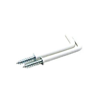 SQUARE SHOULDERED DRESSER SQUARE HOOKS WHITE L SHAPE COAT HOOK