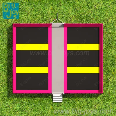 Trailer Style Folding Trampoline Portable and Movable, Outdoor Kids Playground New Design Dimensions Can Be Customized