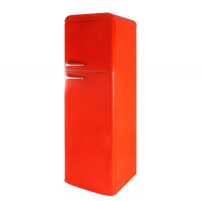 280L 10 Cu.Ft China OEM Cute Retro Type Fridge Double Door Top Freezer Auto Refrigerator