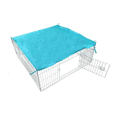 Outdoor Metal Folding Rabbit Hutch Animal Playpen with Cover,durable and Portable Chicken Playpen