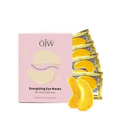 Collagen Infused Crystal Patches Under Eye Masks Anti-Wrinkle Moisturizing for Dry Skin Hyaluronic Acid Herbal Extract Vitamin C