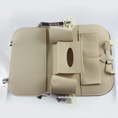 HZ Leather Multifunction Car Seat Back Storage Organizer with Customizable Model