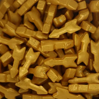 Wholesale Sprinkles Manufacture Gold Arrow Shaped Sprinkles Metallic Sugar Rods