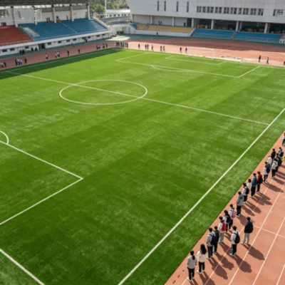 Premium Football Artificial Grass Municipal Project High Stability Factory Supply Durable High Density Customizable