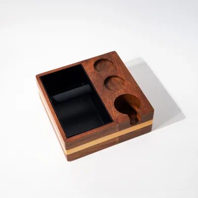 Free Sample Barista Tool Coffee Product Multiple Slots Wooden Tamper Station for Tamper Distributor