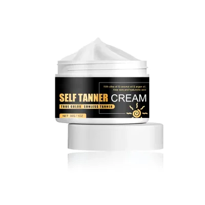 Private Label Organic Herbal Self Tanner Natural Dark Sunbed Tan Cream Body Sunless Tanning Gel for Darker Skin