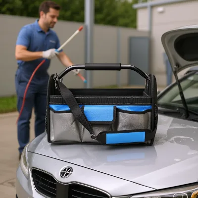 China Vendor OEM High-Capacity Foldable Multi-Function Electrician Tool Bag Durable Waterproof Storage Case for Car Detailing
