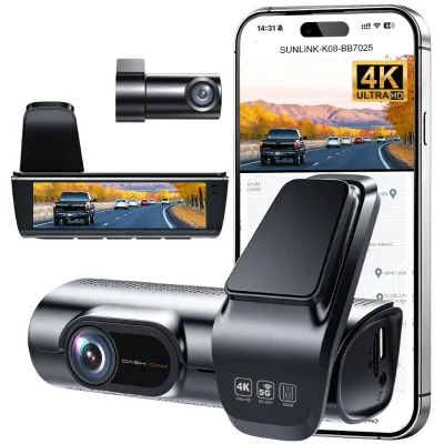 Dash Cam 170° Ultra Wide Car Camera 4K+2K Dashcam with ADAS Night Vision 24/7 Parking Mode WDR 5.8GHz WiFi Loop Recording