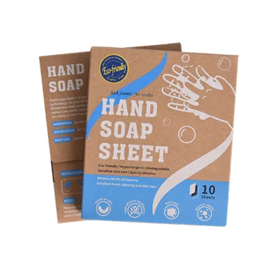 Foaming Hand Soap Tablet Eco Friendly Sustainable Hand Wash Soap Sheet Antibacterial Paper Hand Wash Sheets