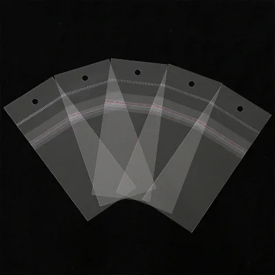 Opp Cellophane Hanging Bag with Adhesive and Top Closure