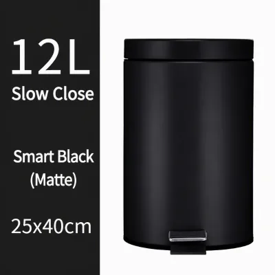 Cylindrical Metal Foot Pedal Trash Can Removable PP Bucket Eco-Friendly Anti-Fingerprint 410 Stainless Steel for Home Hotel Use