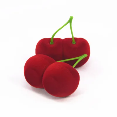 Velvet Jewelry Box Earrings Necklace Lovely Fruit Ring Box Cherry Jewelry Box