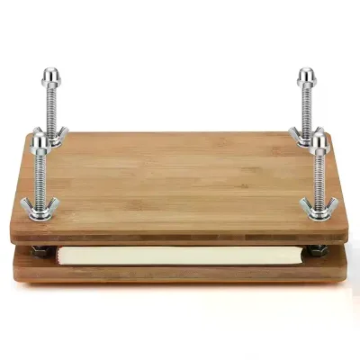 Custom Portable Wood Binding Press Supplies Bamboo Book Flower Press Board for Handmade Bookbinding Tool
