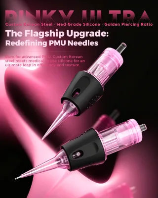 New Arrival Biomaser Pinky Ultra Permanent Makeup Cartridge Needles EO Sterilized Anti-Backflow for SMP Scar Camouflage