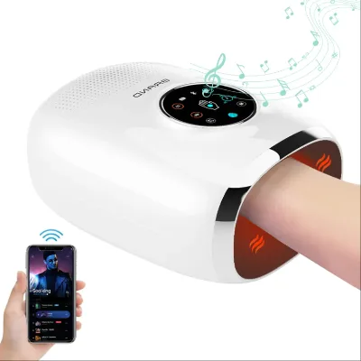 Phenitech Cordless Bluetooth Music Hand Massager with Heat Compression & Wrist Massager Palm Massager